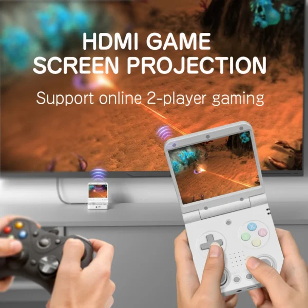 MIYOO Flip V2 Handheld Game Console 3.5''IPS Screen Retro Compact Portable Game Machine for On-the-Go Entertainment Players Gift - Image 2