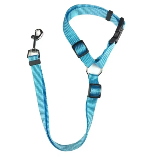 Solid Color Two-in-one Pet Car Seat Belt Nylon Lead Leash Backseat Safety Belt Adjustable Dogs Harness Collar Pet Accessories - Image 12
