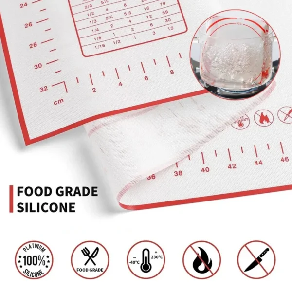 Silicone Baking Mat Kneading Pad Dough Mat Pizza Cake Dough Maker Kitchen Cooking Grill Non-Stick Gadgets Bakeware Pastry Mat - Image 4