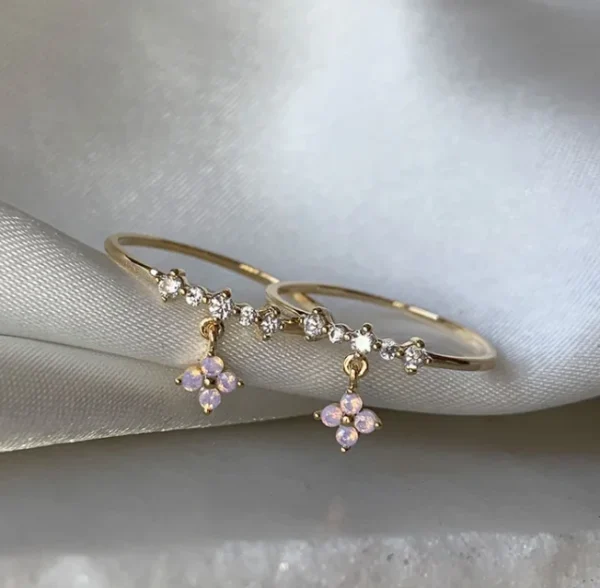 1pc New Y2K ins Cute Colorful Zircon Heart Flower Moon Butterfly For Women Girls Exquisite Fashion Jewelry Gifts - Image 17