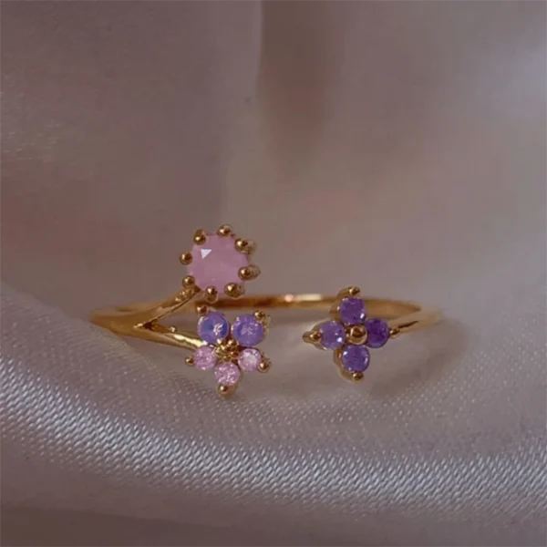 1pc New Y2K ins Cute Colorful Zircon Heart Flower Moon Butterfly For Women Girls Exquisite Fashion Jewelry Gifts - Image 10