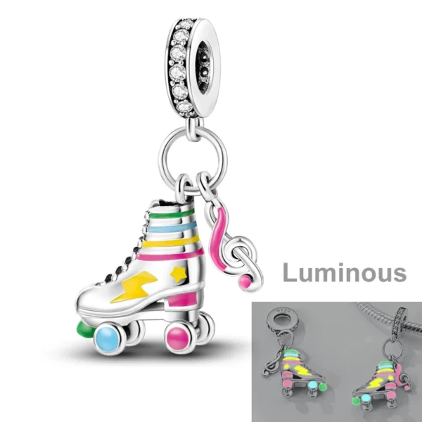 100% 925 Silver Funny Playable Charms Beads Smart Watch Tarot Bike Travel Dangle Fit Original Bangle Bracelet DIY Jewelry - Image 40