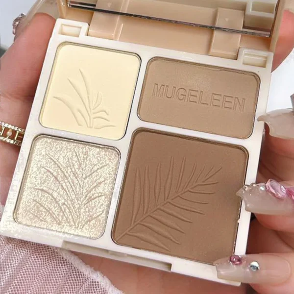 Highlight Repair Matte Fine Glitter Comprehensive Four-color palette Silhouette Nose Shadow Makeup Palettes Face Brightening - Image 4