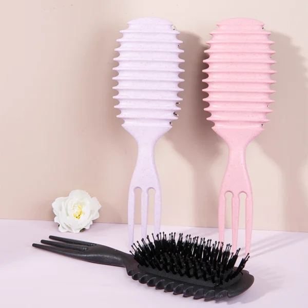 1PC Candy bursh Curly Hair Styling Brush: Defined Curls on Wet Hair- Nylon Bristles Detangling Volumizing Comb for All Hair Type - Image 4
